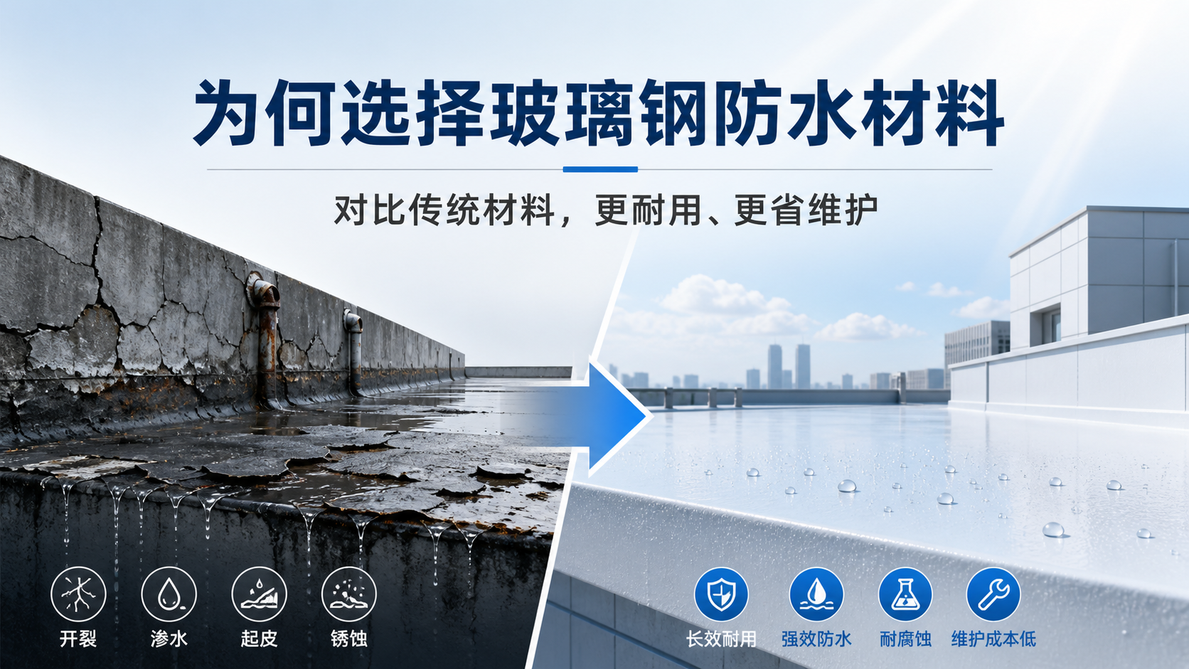 在文昌，为何选择玻璃钢防水材料而非传统材料